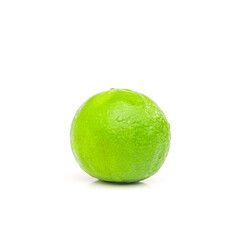 Green lime isolated on white background
