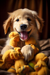 golden retriever puppy, Generative Ai	