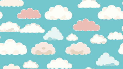 Cartoon clouds pattern