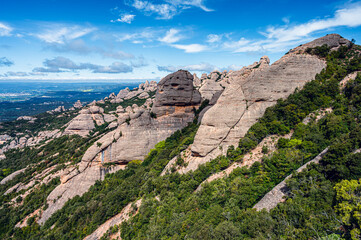 Amazing mountain range geology (Montserrta Massif, Spain, Catalonia)