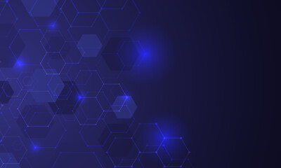 Abstract geometric hexagon technology background