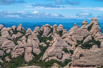 Amazing mountain range geology (Montserrta Massif, Spain, Catalonia)