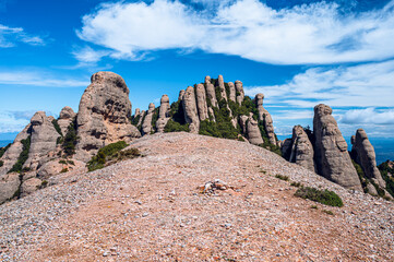 Amazing mountain range geology (Montserrat Massif, Spain, Catalonia)