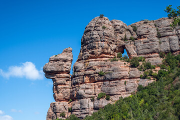 Amazing mountain range geology (La Foradada - Montserrat Massif, Spain, Catalonia)