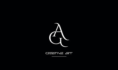 AG, GA, A, G abstract letters logo monogram - obrazy, fototapety, plakaty