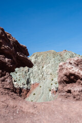 green rocks of valle arcoiris, Antofagasta, Atacama, Chile