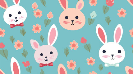 Seamless rabbit pattern