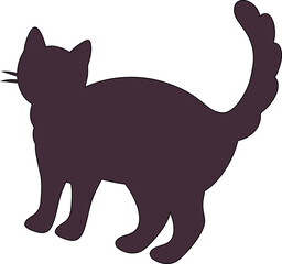 Halloween cat decoration holiday elements.