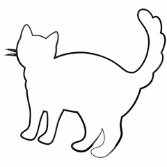 Halloween cat decoration holiday elements.