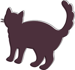 Halloween cat decoration holiday elements.