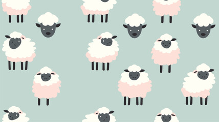 Sheep cartoon pattern