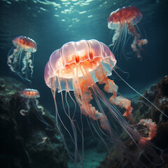 Fototapeta premium jelly fish in the sea
