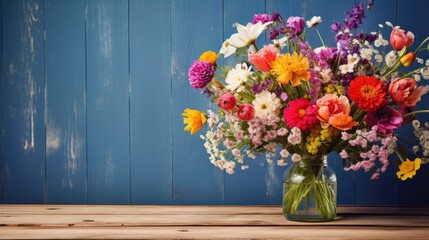 A vase filled with lots of colorful flowers