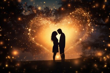 Couple of man and woman in love © neirfy