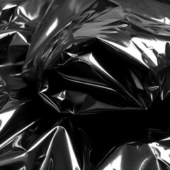 Black plastic foil wrap overlay