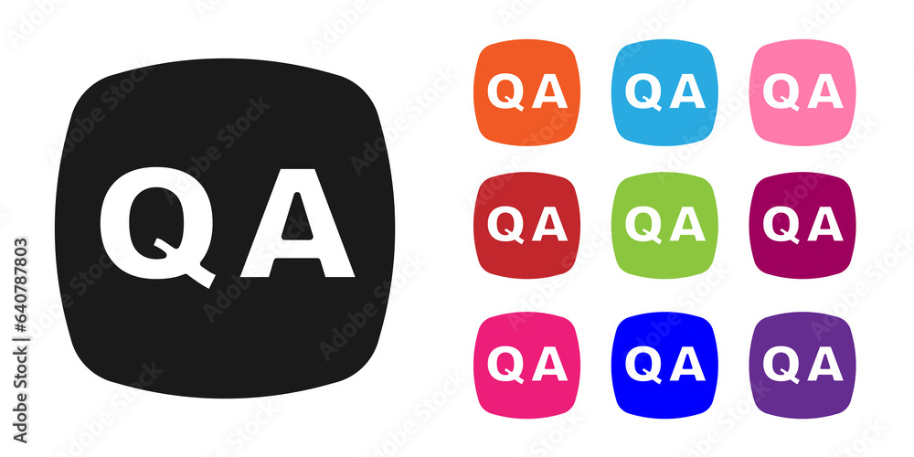 Poster black speech bubbles with question and answer icon isolated on white background. q and a symbol. faq