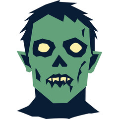 Zombie Face Illustration