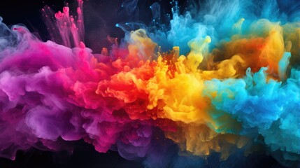 Fototapeta na wymiar colorful powder explosion - stock concepts