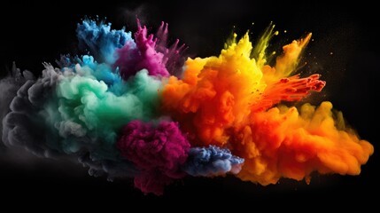 color bomb against pitch black - stock concepts