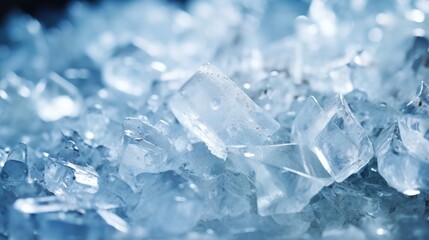 Breaking Crushed Ice in macro shot - stock concepts