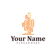 Cactus logo design Template. Creative Cactus logo vector illustration.