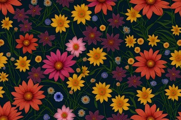 a floral pattern that celebrates the beauty of endangered or rare flowers, bringing attention to the importance of conservation - AI Generative