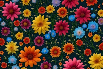 a floral pattern that celebrates the beauty of endangered or rare flowers, bringing attention to the importance of conservation - AI Generative