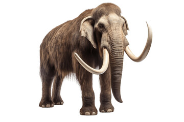 Mammoth Isolated on Transparent Background Generative AI