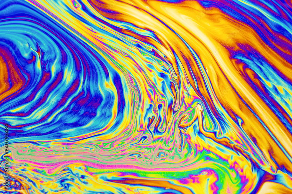 Wall mural psychedelic multicolored background abstract. rainbow colors. patterns background. photo macro shot 