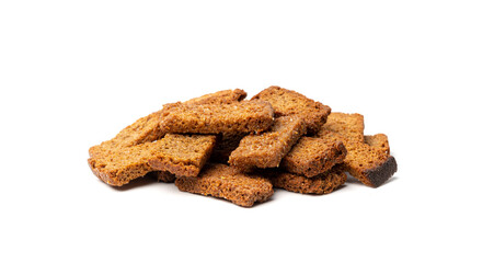 Rye Croutons, Brown Bread Rusks, Crispy Bread Cubes, Dry Rye Crouoton Crumbs, Brown Roasted Rusks