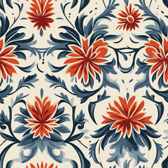 Seamless Pattern With Floral Motifs able