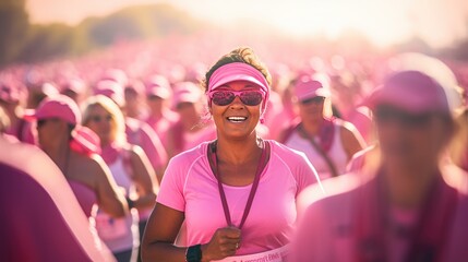 ceremony in support of the fight against breast cancer
