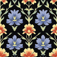 Seamless Pattern With Floral Motifs able