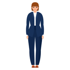 Obraz na płótnie Canvas Isolated colored cute businesswoman character Vector