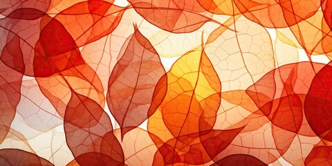 AI Generated. AI Generative. Autumn red orange color bright leafs botanical plant decoration background. Graphic Art