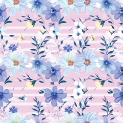 Seamless Pattern With Floral Motifs able