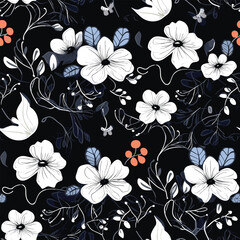 Seamless Pattern With Floral Motifs able
