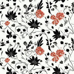 Seamless Pattern With Floral Motifs able