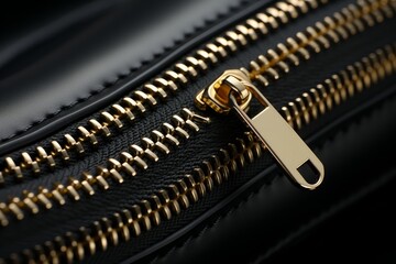 zipper of a luxury suitcase