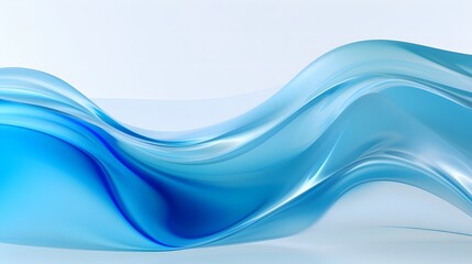 Abstract blue wavy on white background