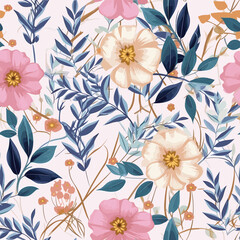 Seamless Pattern With Floral Motifs able