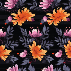 Seamless Pattern With Floral Motifs able