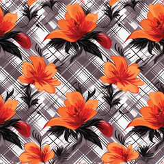 Seamless Pattern With Floral Motifs able