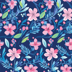 Seamless Pattern With Floral Motifs able