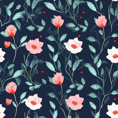 Seamless Pattern With Floral Motifs able