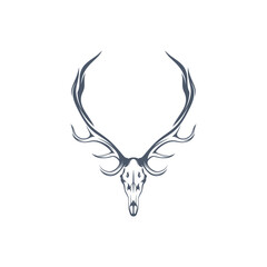 Head Deer bone vector illustration design. Head Deer logo design Template.
