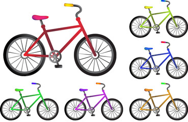 Fototapeta premium Cycle isolated on a white background, educational purpose, kids