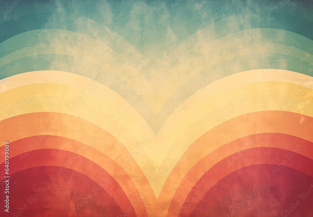 Poster a retro abstract wavy pattern with abstract burst light stripes generative ai