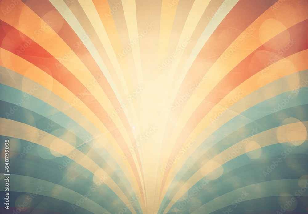 Poster a retro abstract wavy pattern with abstract burst light stripes generative ai