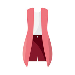 Isolated colored young female clothes Vector